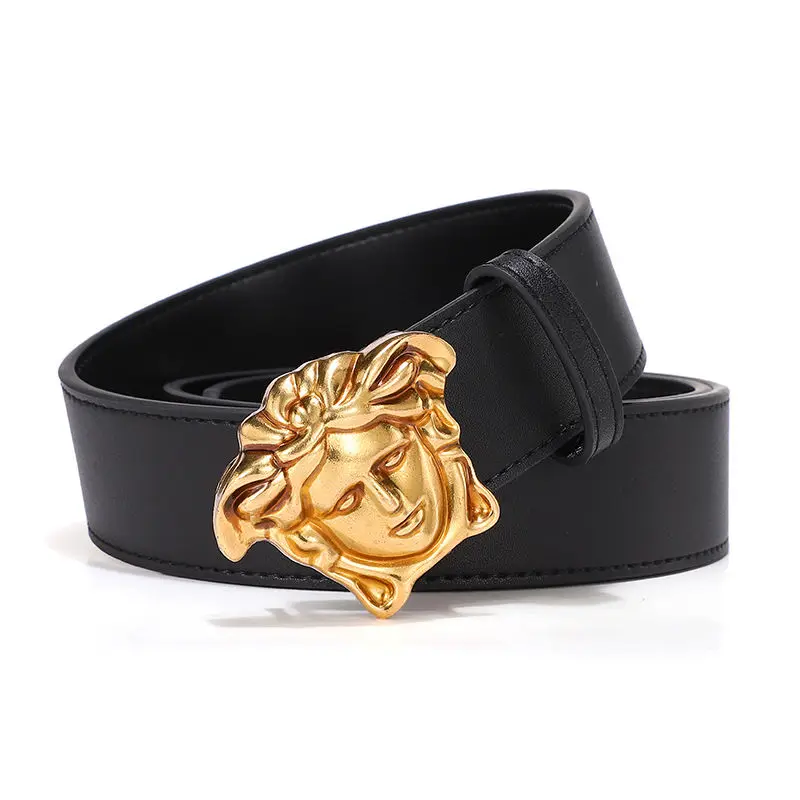 Men Black Diamond Buckle Luxury Belt Designer Waistband Fashion Accessories Sublimation Women Belt