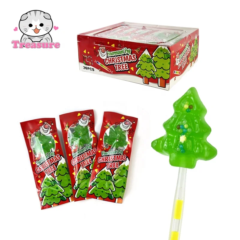 Christmas tree lollipop glowing lollipop halal candy
