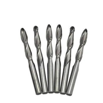 3mm 6mm 8mm 10mm solid carbide 2 flute   ball nose end mill for wood cutting