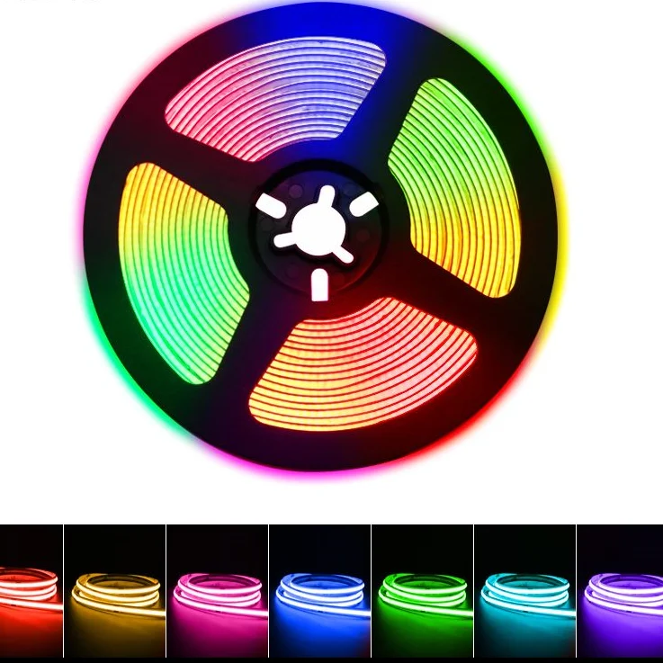 Новый 840 светодиодов DC24V DC12V COB RGB Светодиодная лента для украшения стен комнаты гибкая подсветка телевизора геймер 20