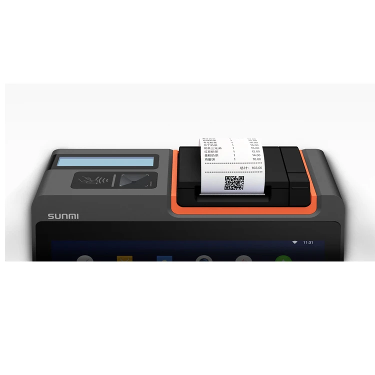 All in one 11.6 inch Android 7.0 POS Tablet with Thermal Printer T2MINI