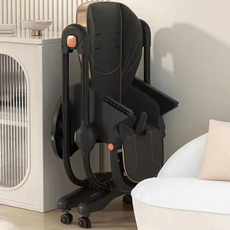 Luxury indoor multi-functional baby dining chair with universal wheel back adjustment child feeding chair