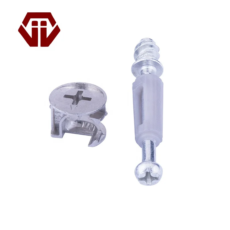 Wholesale furniture cam fasteners hardware connector cam lock screw 3 in 1 furniture dowel connecting screw