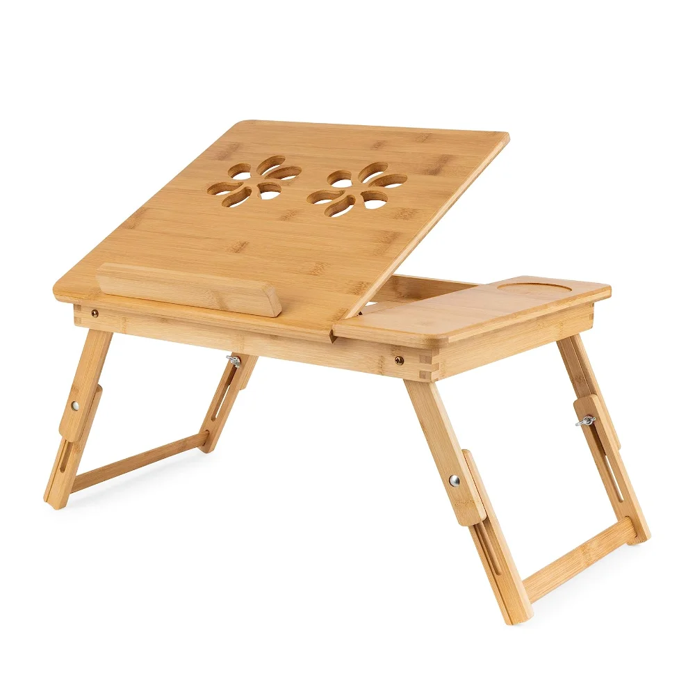Home Office Foldable Bamboo Laptop Table Folding Bed Laptop Table Tray Lap Desk