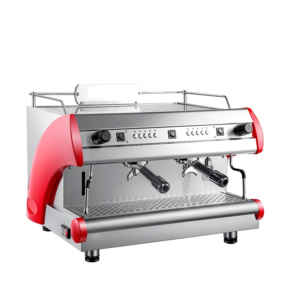 
Electric Commercial Double Group Copper Boiler Espresso Coffee Machine 