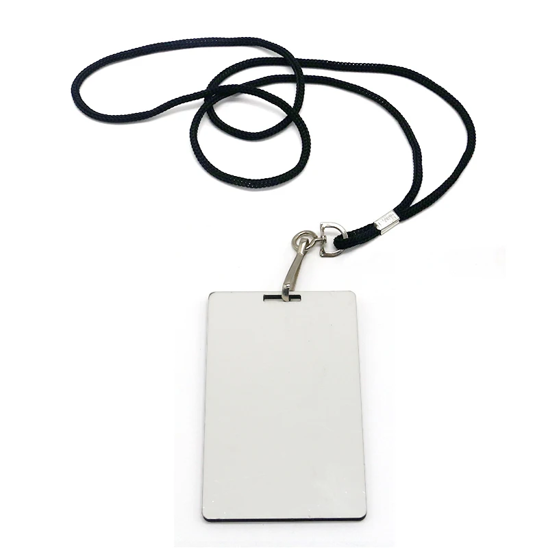 Customized DIY Logo MDF Name Badge Card Sublimation Printable Blank Wooden Name ID Tag Badge Card for School Office