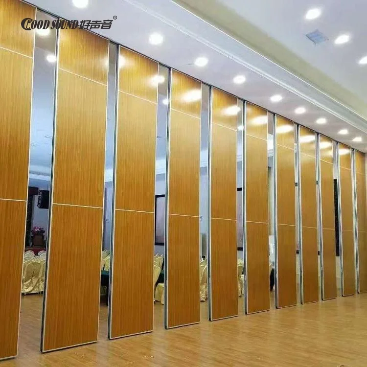 GoodSound Movable Sliding Folding Acoustic Wooden Soundproof Mobile Walls Banquet Hall Partitions for Living Room