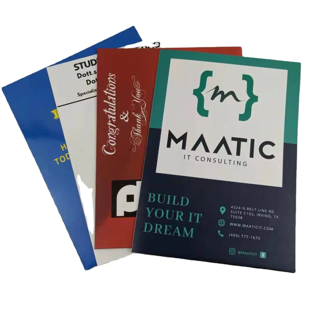 2021 latest customized full color cardboard A4 display folder A4 single pocket double pocket folder