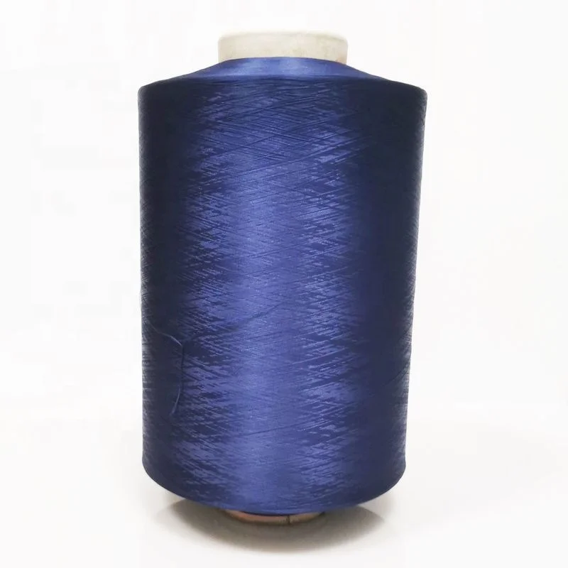 DTY China Factory Manufacturer NIM Navy blue Dope Dyed Wholesale Price Knitting and Weaving SD polyester yarn