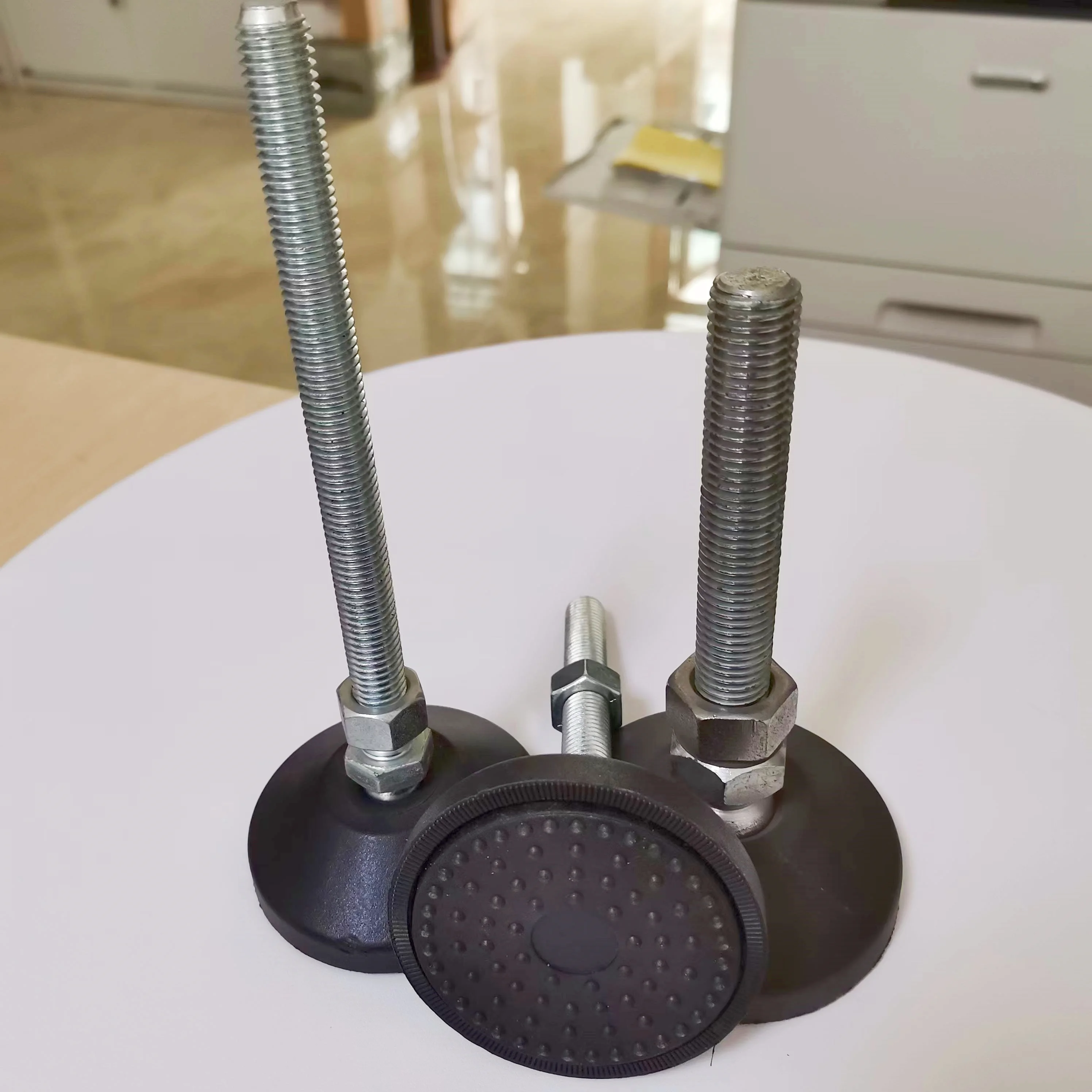 Galvanized carbon steel support foot nylon rotary adjustable foot foot cup