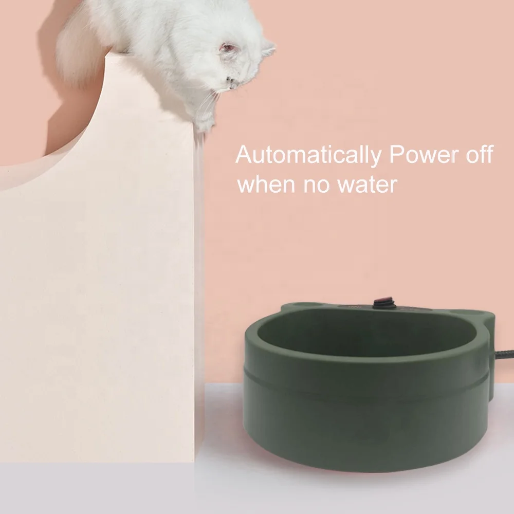 2021 new design pet training mat Heated Warm Pet Water Bowl for Dog Cat Chicken Squirrels Pet Heating Water Bowl