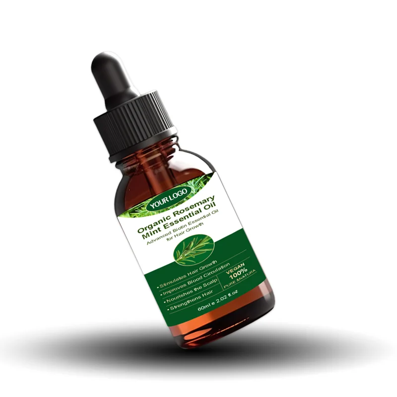 New Private Label Organics Rosemary Mint Scalp & Hair Strengthening Oil Light Rosemary Hair Growth Oil