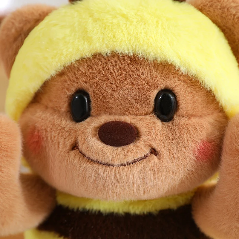 HECION Bee Plush Toys Cute Transforming Bear Bee Stuffed Toy Funny Plushie Bear Premium Plush Stuffed Animal Bear Stuffed Toy