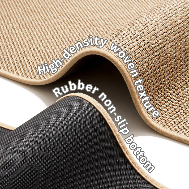 (Chakme) Linen Individual Mats Sisal Mats Custom Size Tapetes De Sisal Mat 170Cm Sisal Carpet Bohemian Linen Rugs