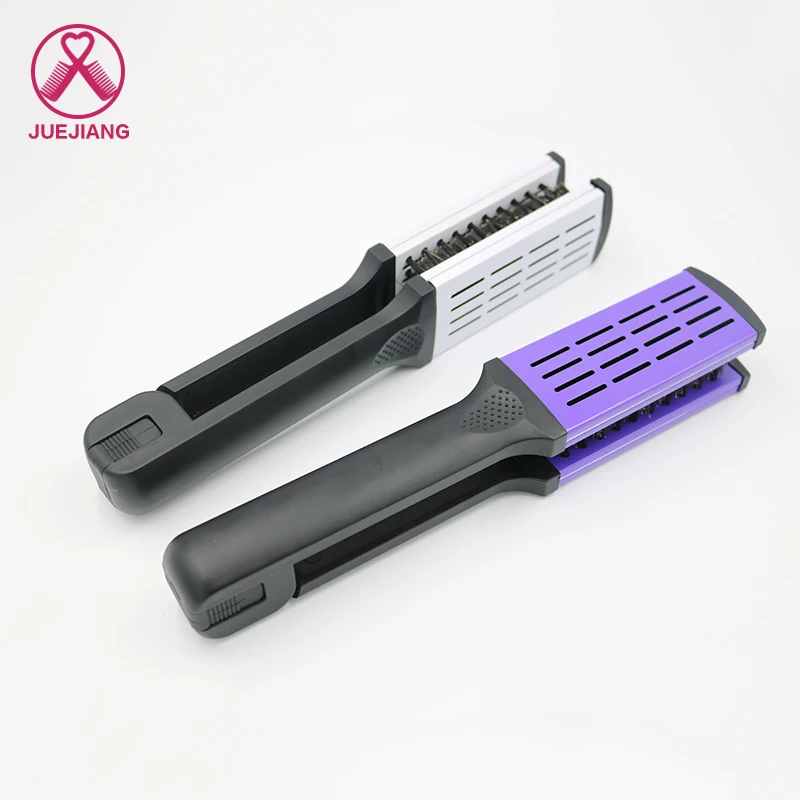 Professional  High Temperature ResistantPro V Shape With Boar Bristle Hair Brush Straightener Splint Comb