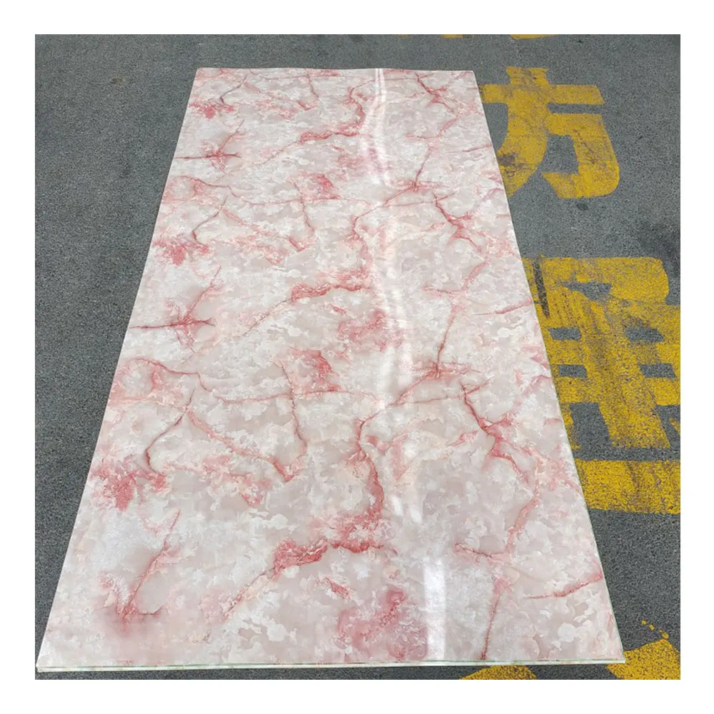 HL Interior Decoration  Bamboo Charcoal Wall Panel  Mirror surface Skin Feeling Marble Slab Integrated Decorative Wall board