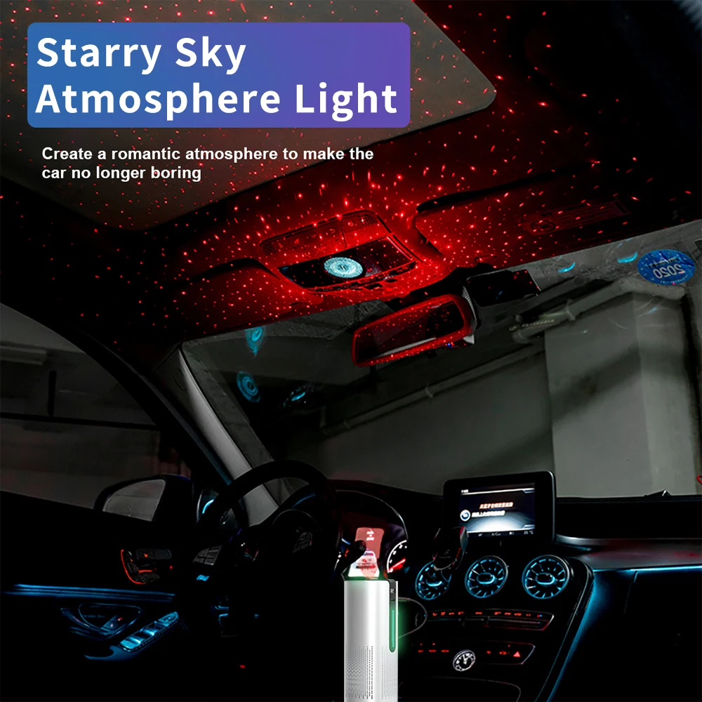 Small ionic Smoke Absorber Plasma Negative Anion Generator Vehicle Purification Purifier Ionizer Mini Car UV Air Cleaner