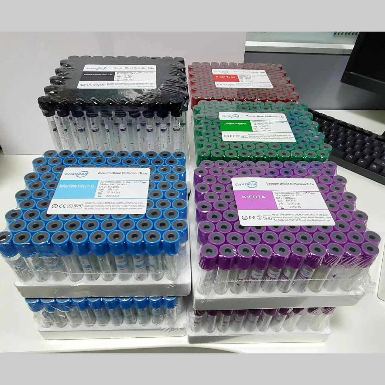 Medical Vacuum Green Sodium Heparin Blood Tube Collection Lithium Heparin Blood Test Tubes OEM