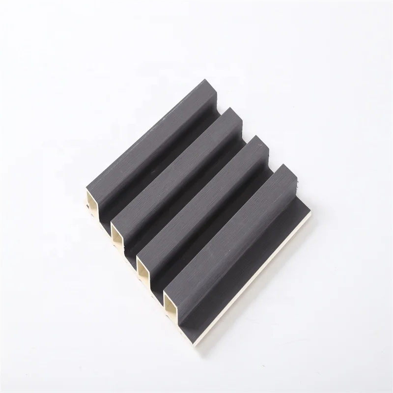 Factory Indoor Decor Wood Plastic Composite PVC Coating Cladding Fluted Wall Board Interior WPC Wall Panel