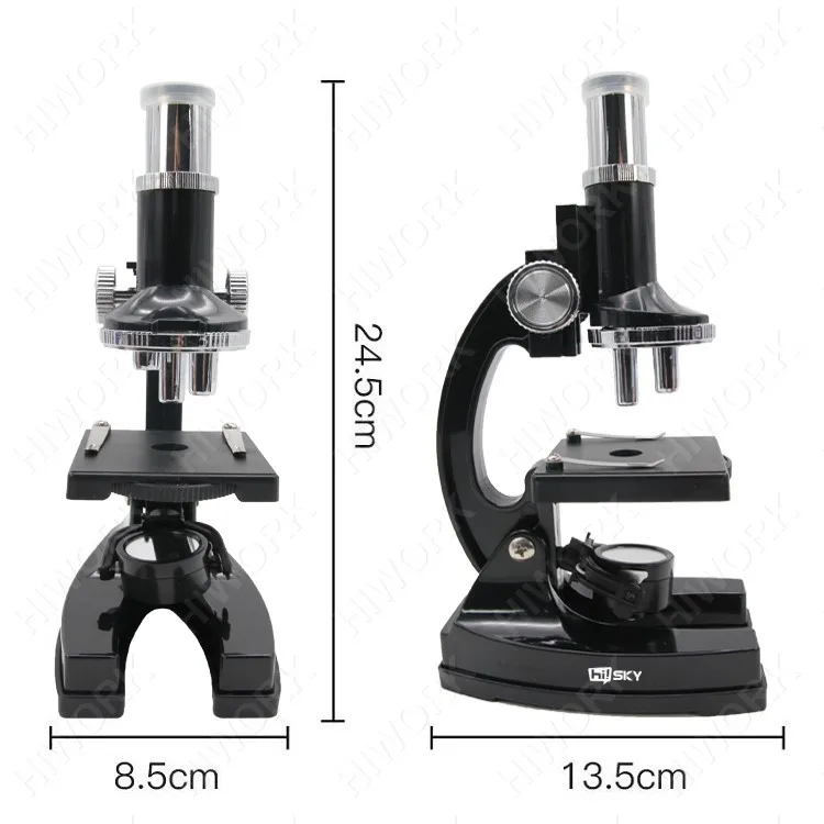 DIY STEM Обучающие Развивающие игрушки 150x/450x/900xMetal набор микроскопа для