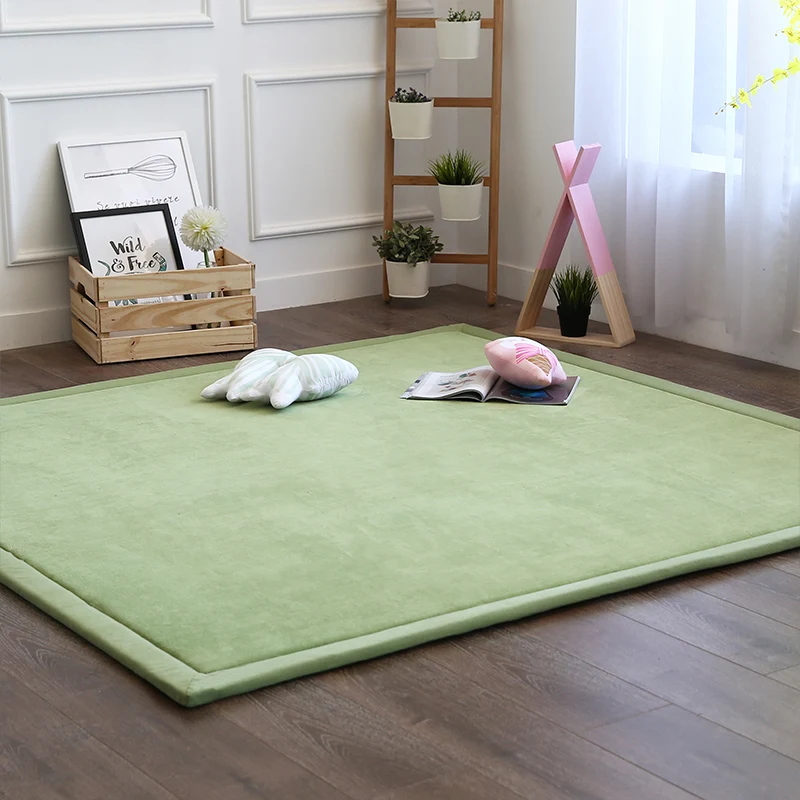 tatami coral velvet carpet living room bedroom window bed rugs baby play mat children room carpet thick customized