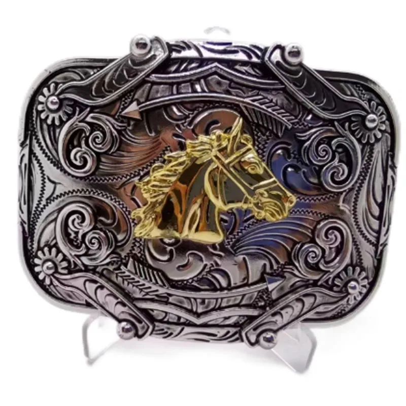 3D Horse Head Bronze Animal Rodeo Cowboy Western Belt Buckle