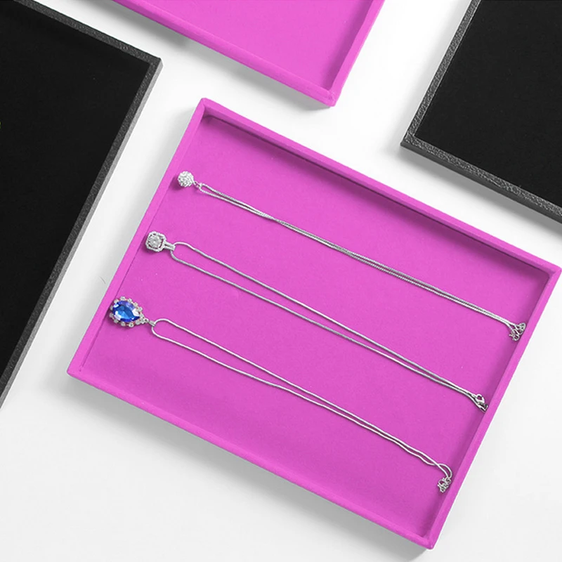 SKQ OEM Custom Size Color Jewelry Tray For Store Ring Bracelet Chain Display