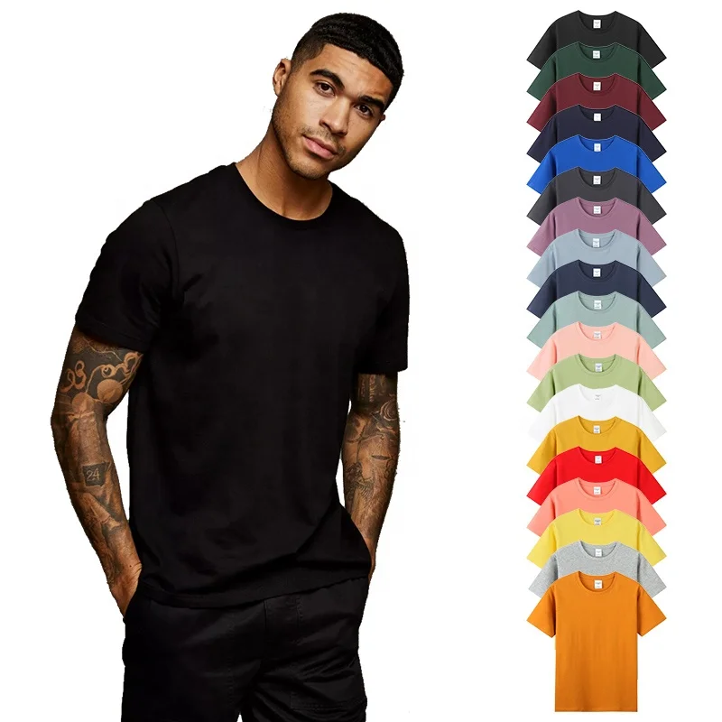 
Wholesale Cheap Custom Logo Printing 100% Cotton Blank Men Black T Shirt Short Sleeve Fitness Boy Top Sportswear 