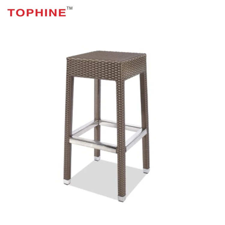 
Commercial Contract TOPHINE CHINA Furniture Wholesale Contemporary Wicker Woven White Bar Stools 
