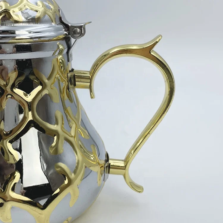 Outdoor Camping Portable Water Boiling Pot Stainless Steel Teapot Gold Coffee Cooking Pot Metal Water Kettle