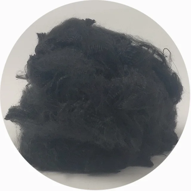Black 1.5D 38mm colored meta aramid staple fiber
