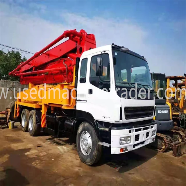 USED JAPAN BRAND  CONCRETE PUMP TRUCK 37M 46M RIGHT HAND DRIVE RHD