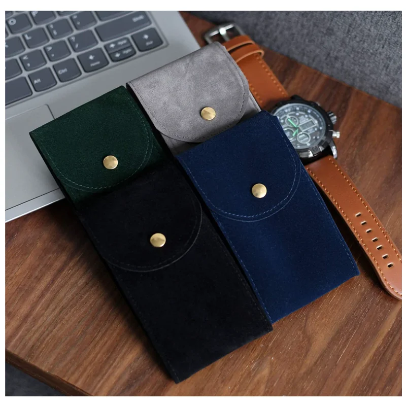 Luxury Suede Watch Travel Pouch Organizer Watch Storage Pouch Case Holder Men Jewelry Box for Watches