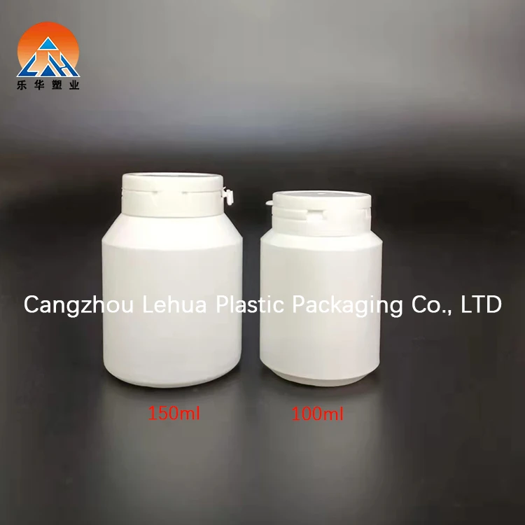 Hot Sale Medical Packaging Plastic Bottles Hdpe 60ml Medicine Black Pill Bottle For Capsule Vitamin With Tear Off Lid