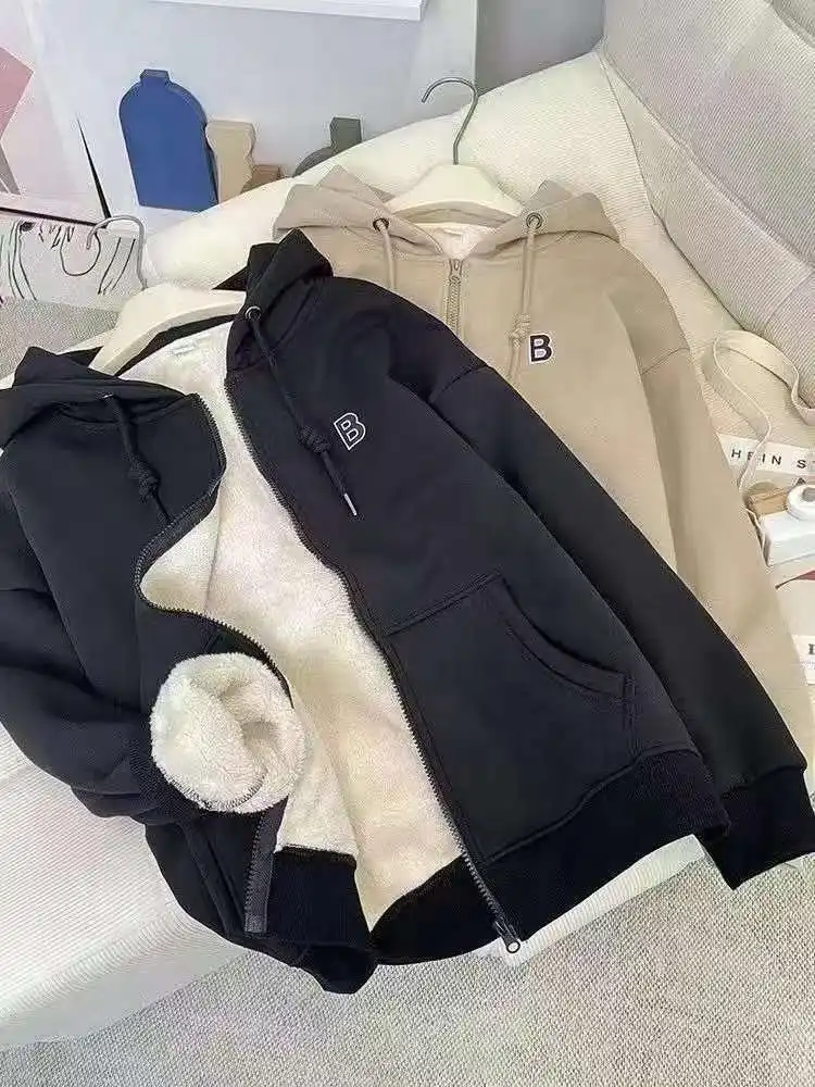 men slim fit short jacket hoodie Solid Color Long Sleeve Jacket Top  Fashion Coat Pullover women cropped zipper hoodie