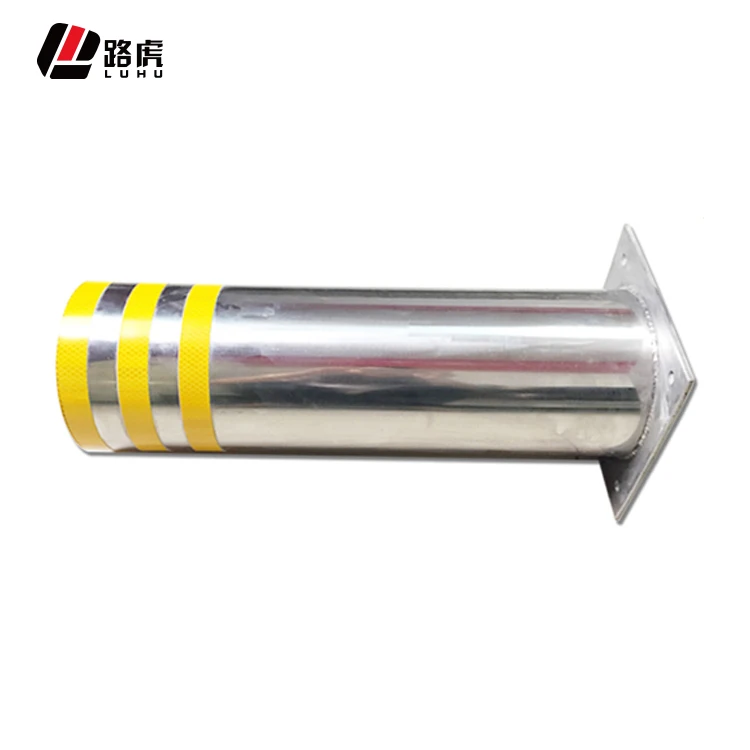 Warning Post delineator 160x500x2.0mm Flat cover stainless steel Safety Bollard Traffic Warning Post