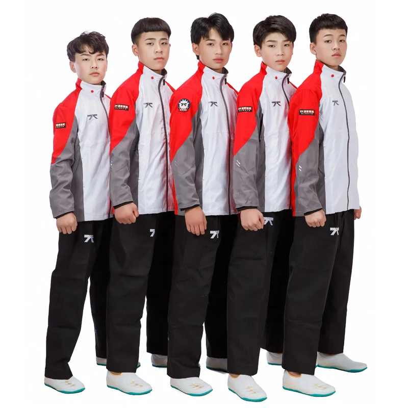 Taekwondo gym group uniform jacket martial arts school custom class uniform youth WTF competition uniform wholesale customised