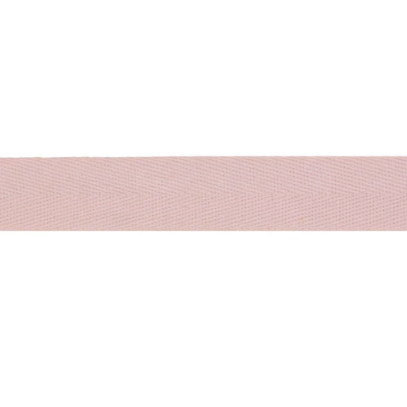 Customized beige 1 inch 100% cotton narrow herringbone woven ribbon twill jacquard tapes