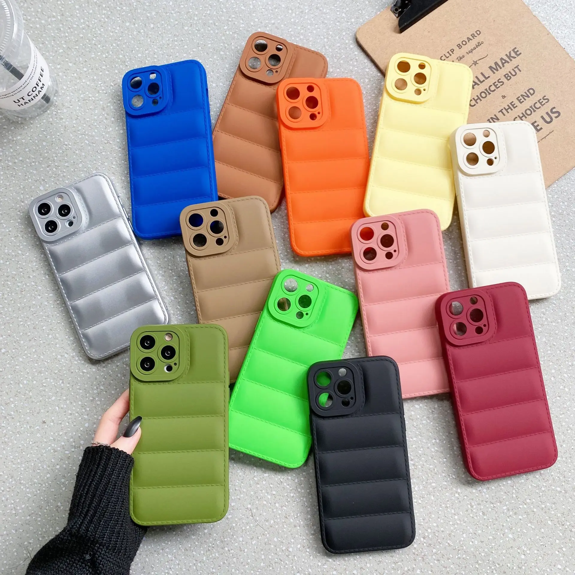 Модный чехол-пуховик TNF мягкий на ощупь для телефона чехол iPhone 14 13 12 11 Pro