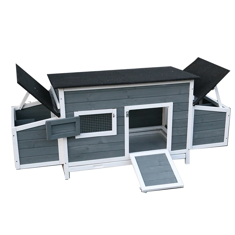 WoodVille Modern Design oundproof Waterproof Large Wholesale Wooden Chicken Coop