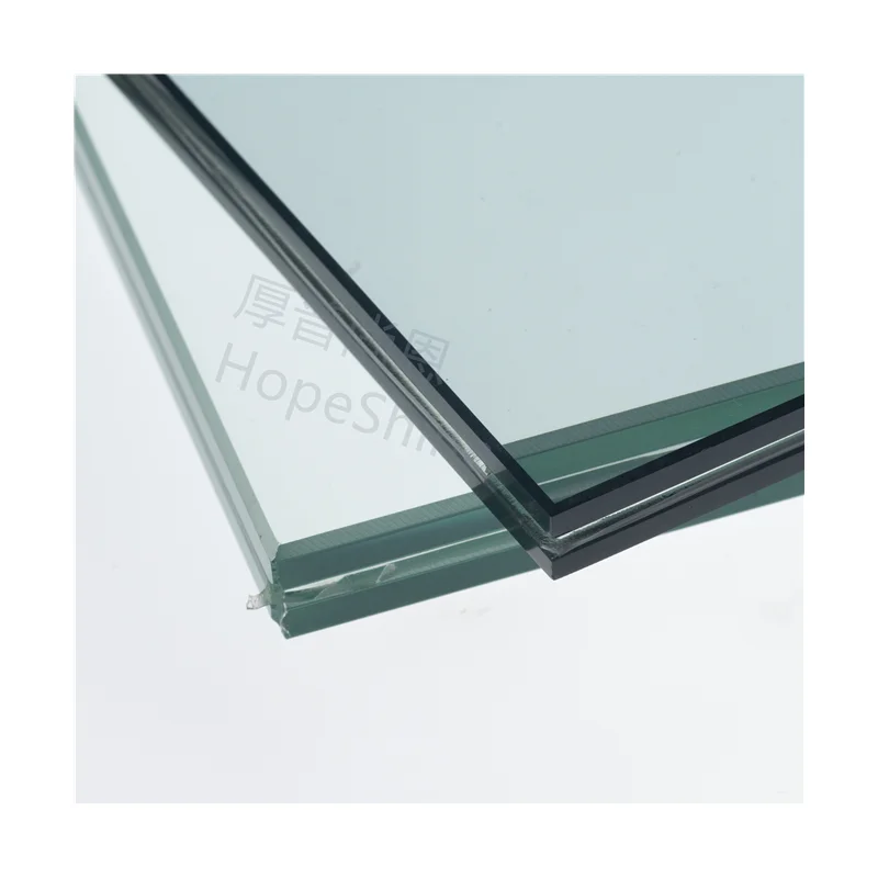 Qingdao manufacturer 33.1 44.1 55.1 laminated glass big size with grey bronze dark blue color PVB laminated film for building