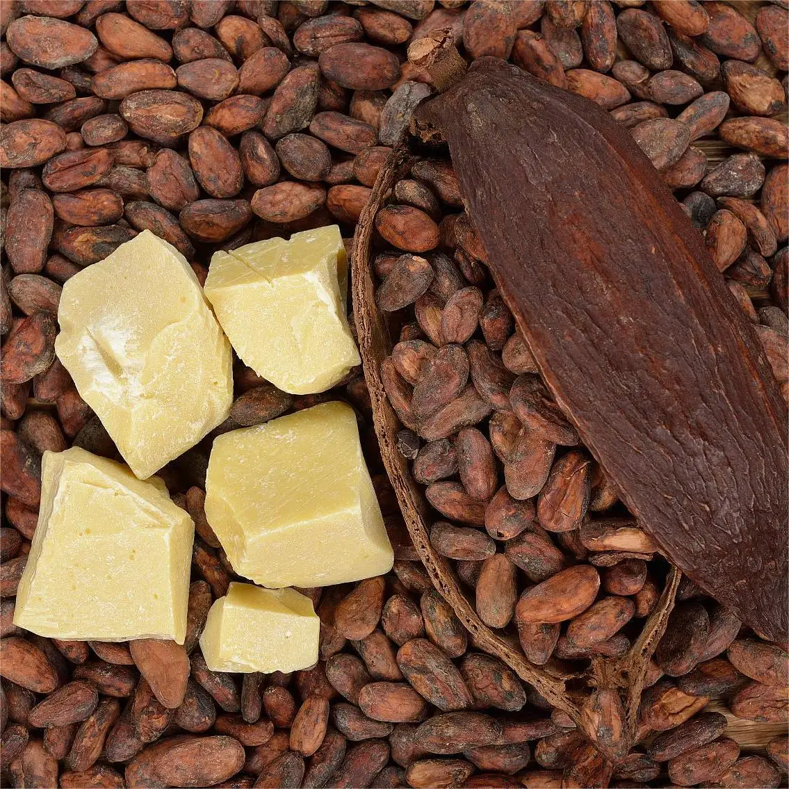 FF- Organic Raw Cocoa Butter Raw Bulk Supplier,1kg, Food Grade Unrefined Cacao Butter Vegan For Chocolate, Body Cream & Lotion