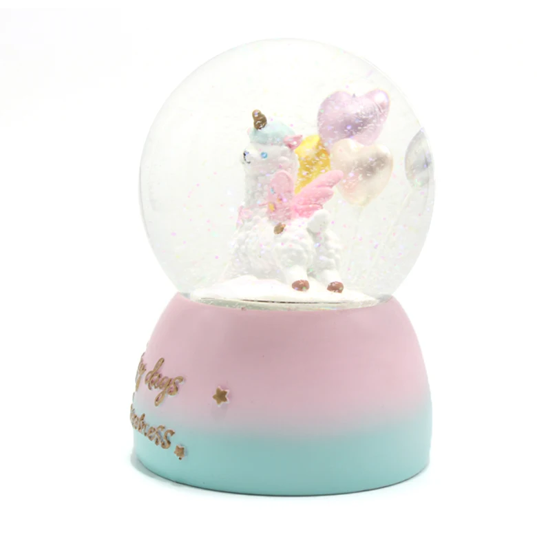 Новое поступление подарки ручной работы статуэтка ламы животного снежный шар для украшения дома