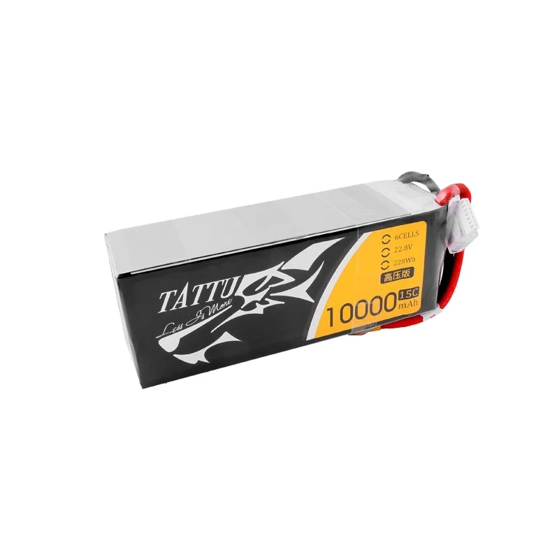 TATTU  6S1P 10000mAh 15C 22.8V 228Wh Hight pressure version Drone Battery for agricultural sprayer UAV Drone