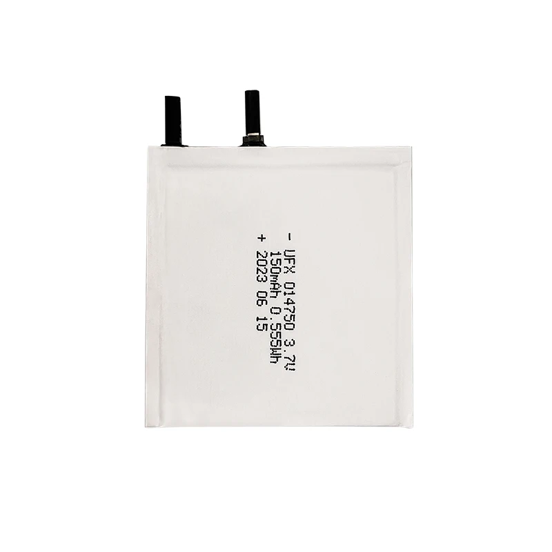 China Super Thin Battery Factory Custom Ultra Thin Lipo Battery UFX 014750 150mAh 3.7V For E-card
