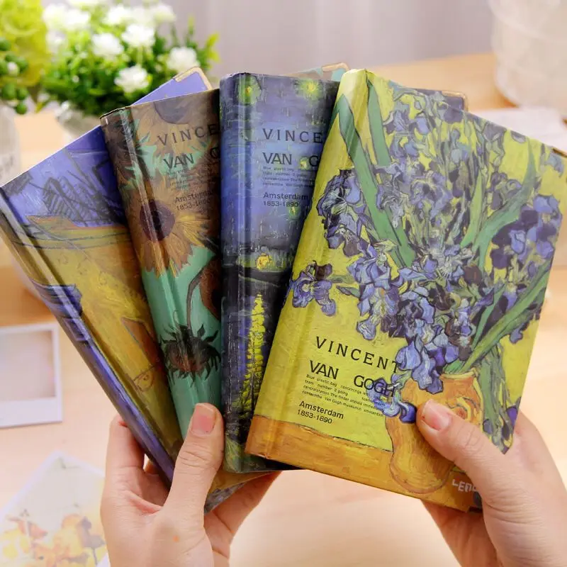 A5 hardcover notebook color pages hand-painted notepad retro illustration Journal notebooks