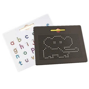 2-in-1 Double Sided Magnetic Drawing Board ABC A-Z Letter, Number, and Freestyle Writing Playboard 12x10 inch magpad