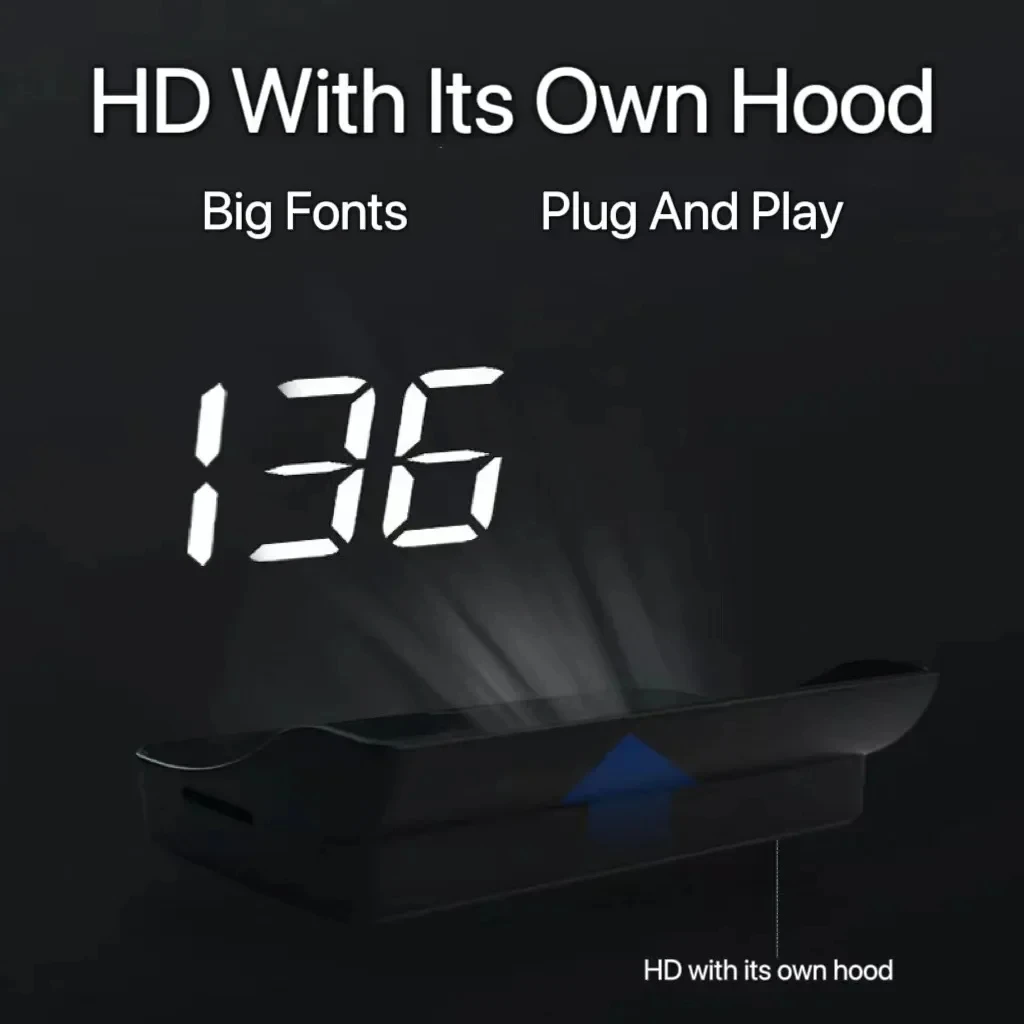 Car HUD Speedometer Odometer Universal HUD Digital Display Smart Gauge Speedometer USB  Digital Speed Meter for Most Cars MPH