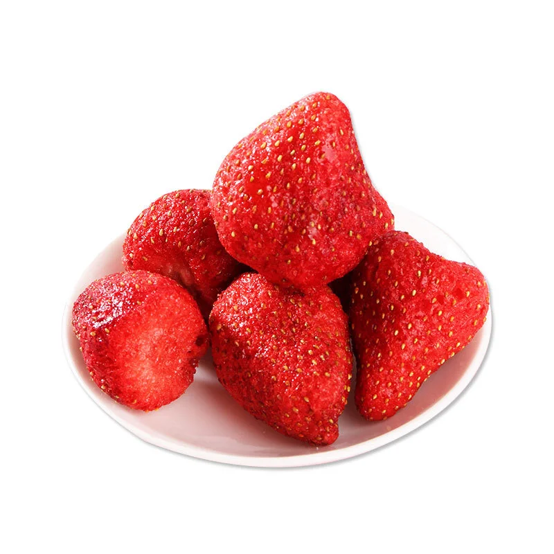 Organic Whole Strawberries Freeze-dried GMO-free Sun-dried process Healthy snacks Bulk packaging Candied fruit Sweet and sour