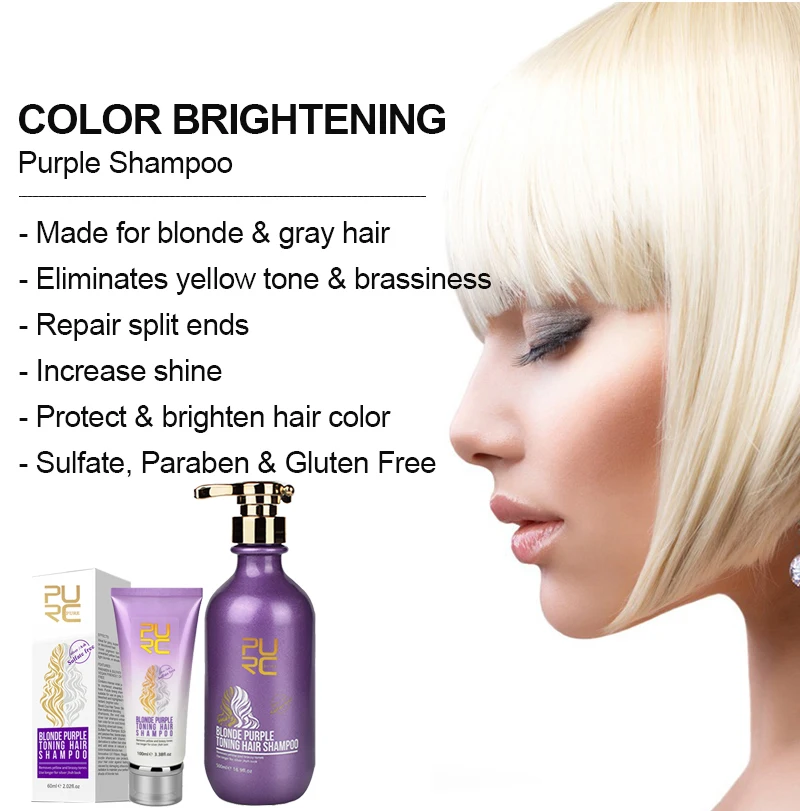 OEM Silver Shampoo for Blonde Hair Sulfate Free Wholesale Purple Shampoo
